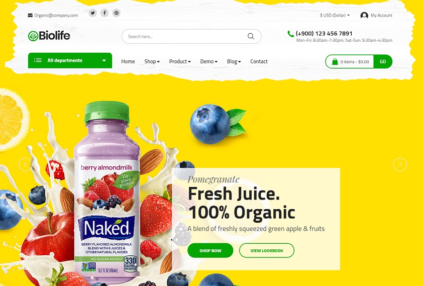 Biolife - Organic bootstrap HTML Template